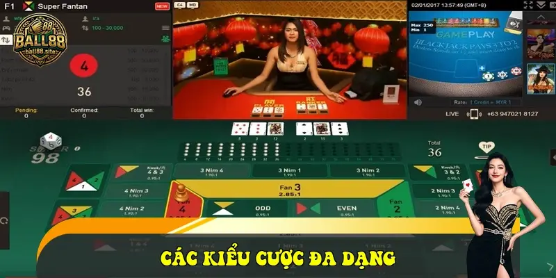 Các kiểu cược đa dạng Các kiểu cược đa dạng