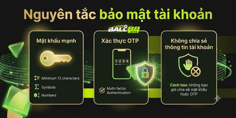 Nguyên tắc bảo mật tài khoản Ball88